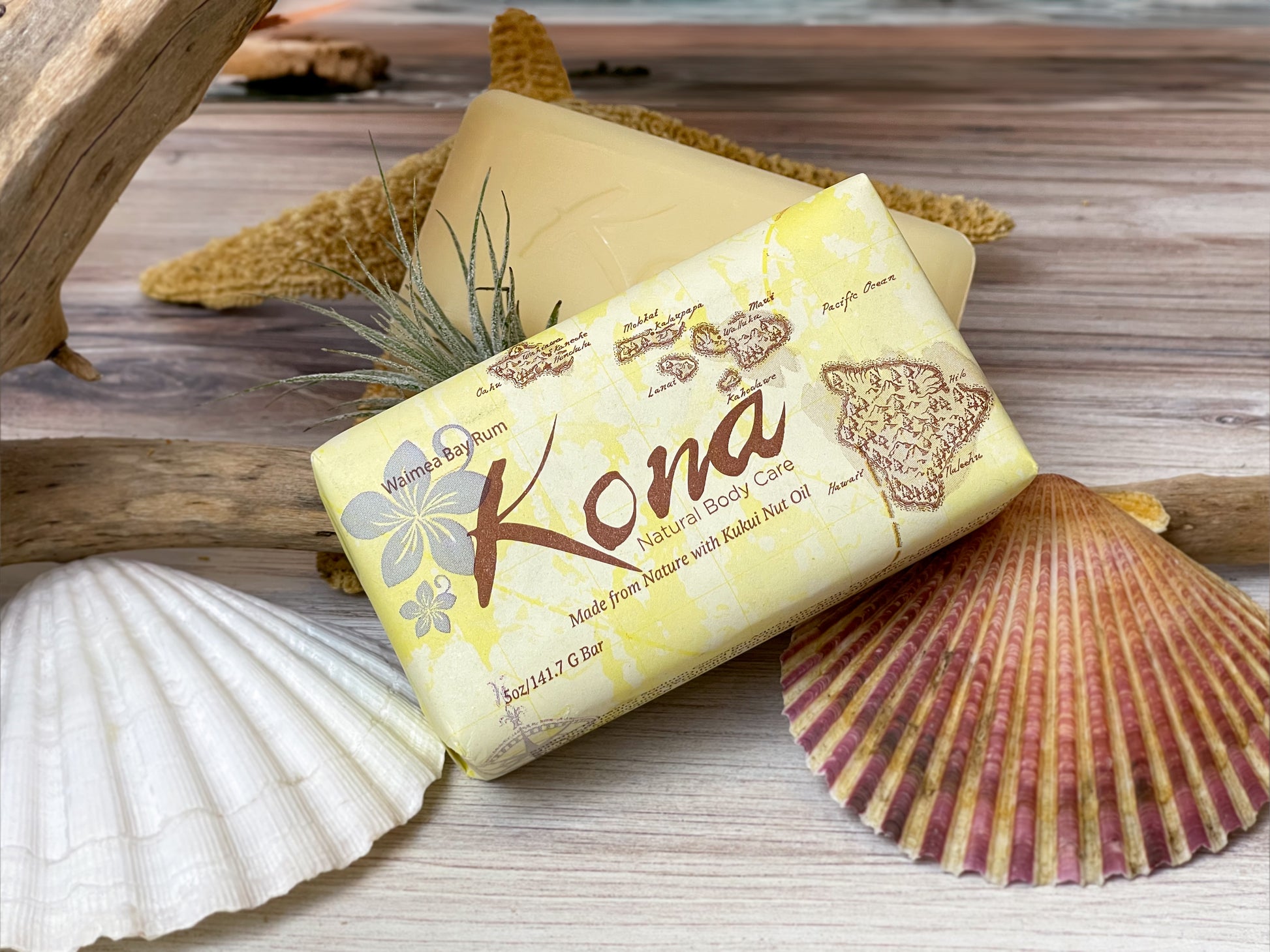 Kona Natural Body Care Bar Soap Waimea Bay Rum